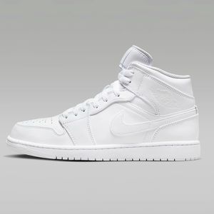 Air Jordan 1 Mid GS 'Triple White'